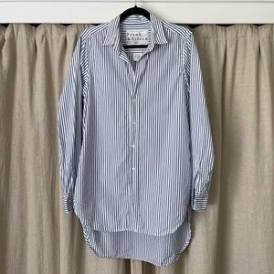 Frank & Eileen Grayson Blue Striped Shirt L